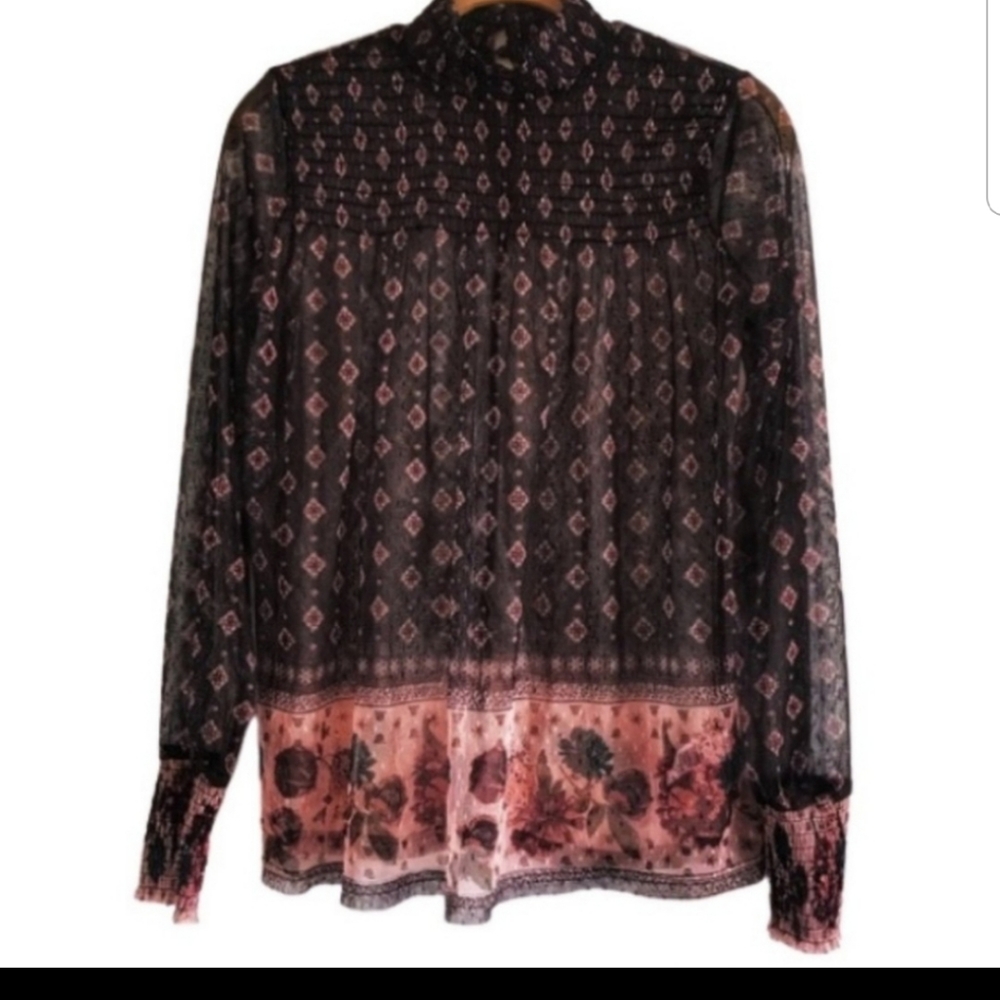 Maurices NWT Mock Neck Sheer Fashion Long Sleeve Top